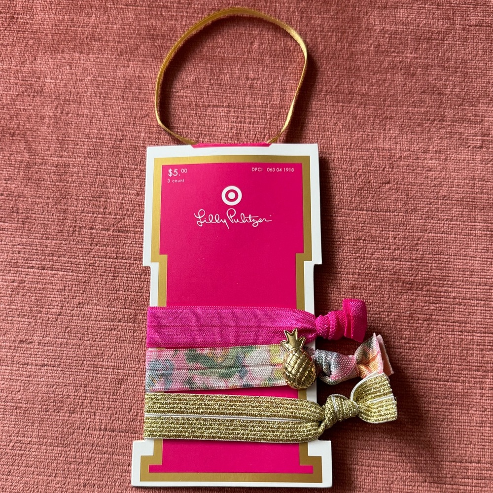 Lilly Pulitzer Hair Ties, Elastic, NWT, Set of 3
